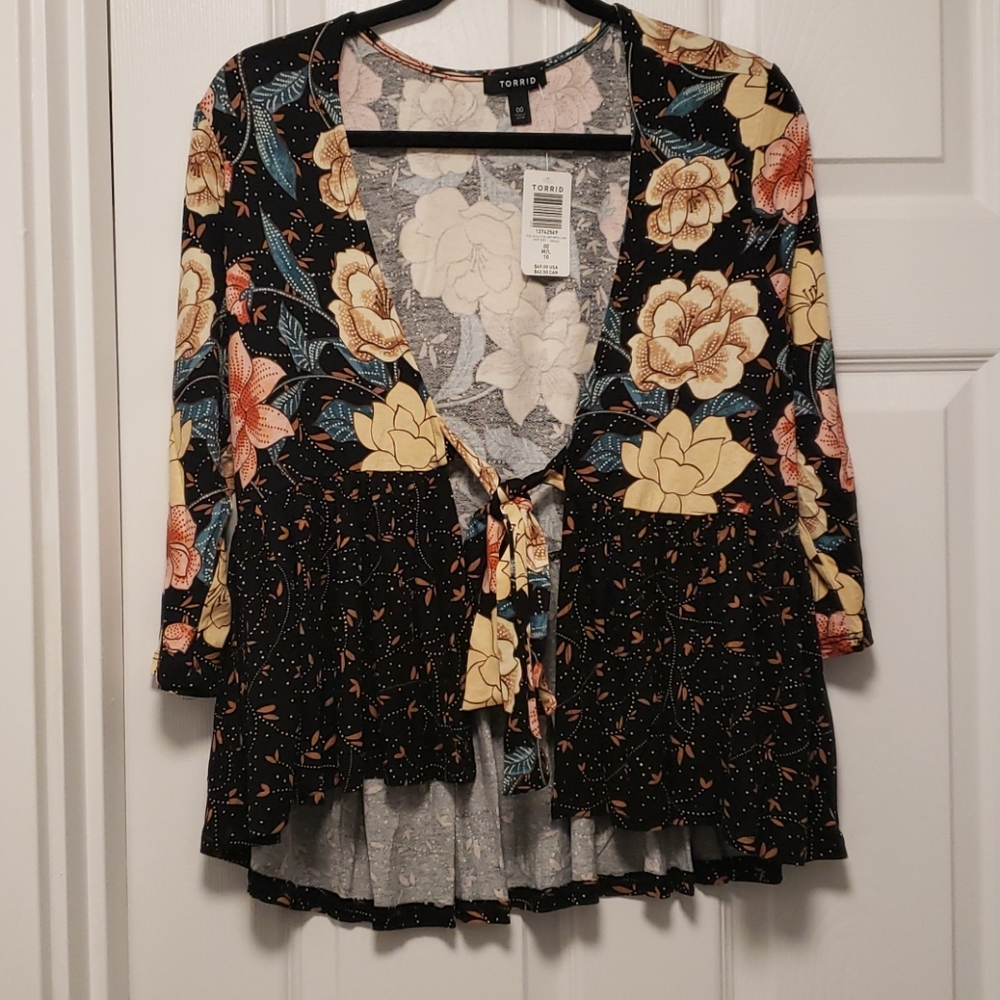 Torrid knit baby doll kimono